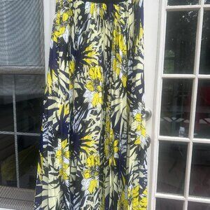 Share NWOT Gracia Floral Maxi Pleated Skirt, Fully Lined, Size S